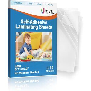4mil Thicker Self-Adhesive Laminating Sheets, 10Pack Letter Size 8.5x11" - Peel
